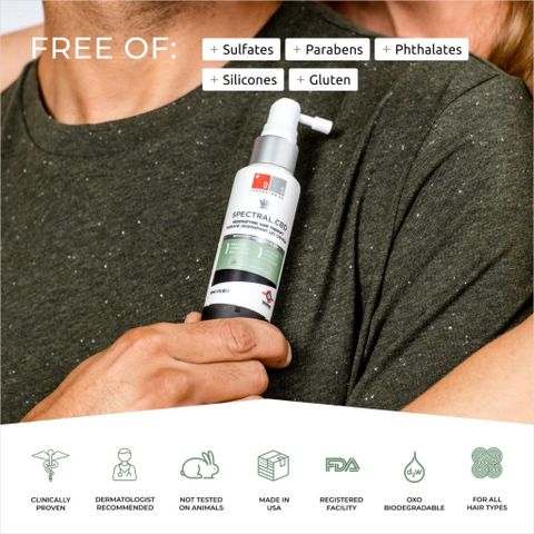 Serum Tăng Mọc Tóc Spectral.CBD 60ml - Giảm Rụng, Gàu & Kích Thích Mọc Tóc Dày Đầy, Công Nghệ Nanosome Mỹ