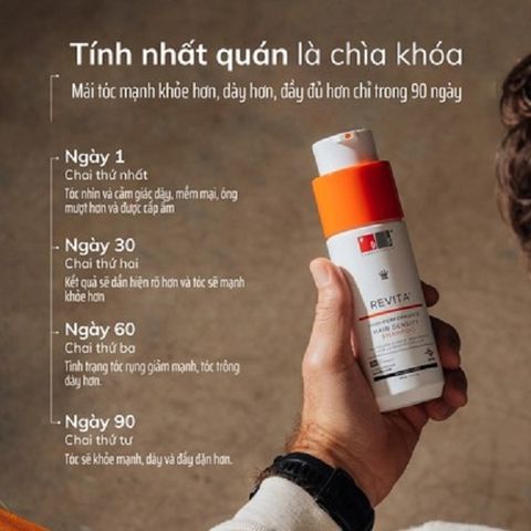 Dầu Gội REVITA 205ml - Giảm Gãy Rụng, Kích Thích Mọc Tóc, Giải Pháp Tóc Dày Đầy Đặn cho Nam Nữ - Ds Laboratories Mỹ