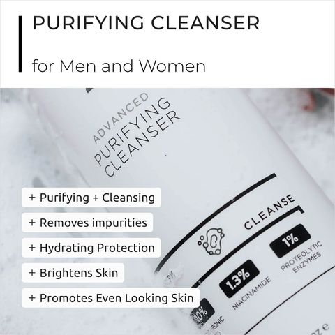 Sữa Rửa Mặt Ngừa Mụn Purifying Cleanser Ds Laboratories 200ml - Gel Tẩy Da Chết Hiệu Quả, Đặc Biệt Cho Da Dễ Bị Mụn
