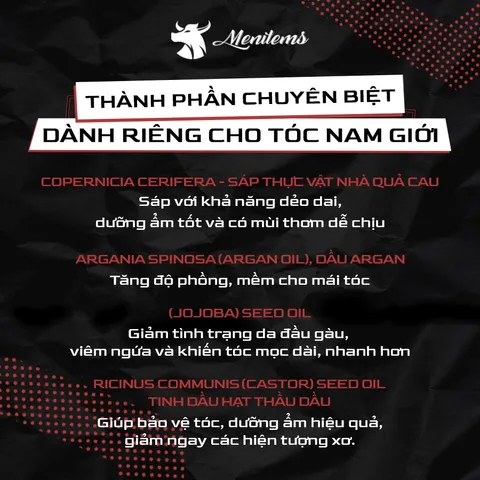 Sáp Vuốt Tóc Menitems Clay - Dưỡng Tạo Kiểu Tự Nhiên, Giữ Nếp Lâu 10H, Hương Thơm Quyến Rũ, Chăm Sóc Tóc Khỏe Mạnh 50g