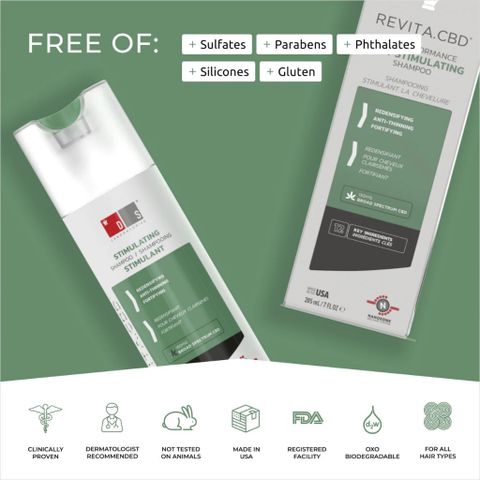 Dầu Gội Revita 205ml - Kích Thích Mọc Tóc, Ngăn Ngừa Khô Tóc, Chăm Sóc Da Đầu, Không Chứa Sulfat, Dành Cho Nam Nữ