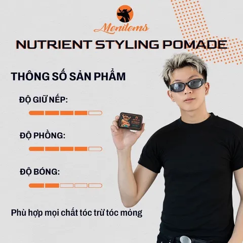Sáp Vuốt Tóc MENITEMS Perfect Night - Giữ Nếp Tự Nhiên Lên Đến 10H - Tạo Kiểu Tóc Bóng Mượt, Dưỡng Ẩm Hiệu Quả