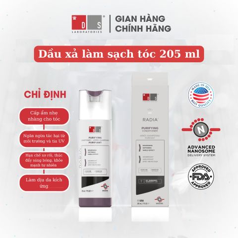 Dầu Xả RADIA CONDITIONER 205ML - Dưỡng ẩm, Gỡ rối cho Tóc Khô, Nhạy Cảm, Kích Ứng - Ds Laboratories