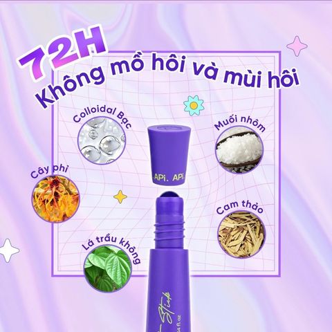Lăn Nách APi 10ml - Khử Mùi Hôi Nách 72h, Giảm Thâm, Làm Trắng Da - Serum Chống Vi Khuẩn, Sản Phẩm Chăm Sóc Cá Nhân