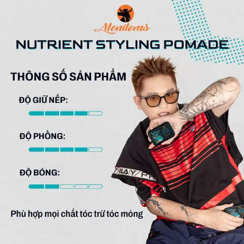 Sáp Vuốt Tóc Menitems Combo - Giữ Nếp Tự Nhiên 10H, Hương Nước Hoa, Dưỡng Tóc Khỏe Mạnh, Phong Cách Nam Ép Kiểu