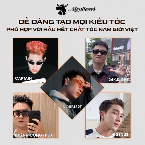 Sáp Vuốt Tóc Menitems Combo - Giữ Nếp Tự Nhiên 10H, Hương Nước Hoa, Dưỡng Tóc Khỏe Mạnh, Phong Cách Nam Ép Kiểu