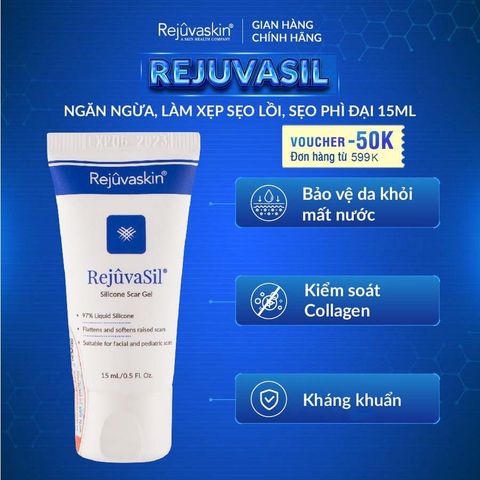 Gel Rejuvasil 15ml - Gel Xóa Sẹo Lồi, Sẹo Phì Đại Hiệu Quả Từ Rejuvaskin, Giải Pháp Chăm Sóc Da Từ Mỹ