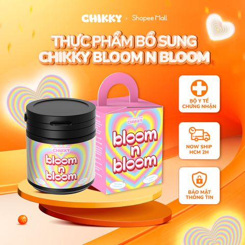 Thực Phẩm Sức Khỏe Dành Cho Nữ BLOOM N BLOOM CHIKKY - Hỗ Trợ Cân Bằng Nội Tiết Tố, Tăng Cường Sức Khỏe và Tiết Dịch Tự Nhiên
