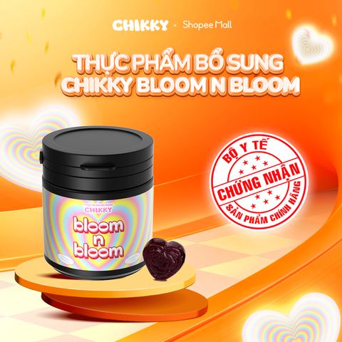 Thực Phẩm Sức Khỏe Dành Cho Nữ BLOOM N BLOOM CHIKKY - Hỗ Trợ Cân Bằng Nội Tiết Tố, Tăng Cường Sức Khỏe và Tiết Dịch Tự Nhiên