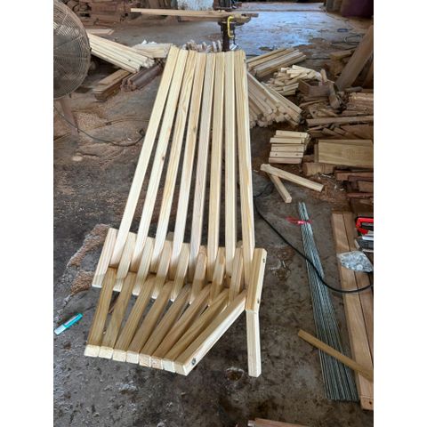 Ghế Xếp Gập Gọn Gỗ Thông Mỹ Nhập Khẩu - Ghế Thư Giãn Chống Đau Lưng Cho Gia Đình, Kích Thước 80x38x40cm