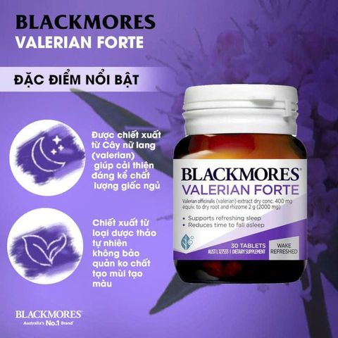 Viên Uống Blackmores Valerian Forte 60 Viên - Hỗ Trợ Giấc Ngủ Chất Lượng Tốt Hơn, Giảm Căng Thẳng Tâm Trí