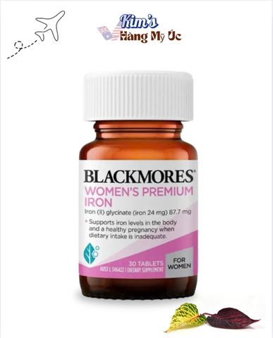 Viên Sắt Blackmores Premium Iron 30 Viên - Bổ Sung Sắt Cho Phụ Nữ Thai Kỳ, Hỗ Trợ Sức Khỏe & Năng Lượng, Xuất Xứ Úc