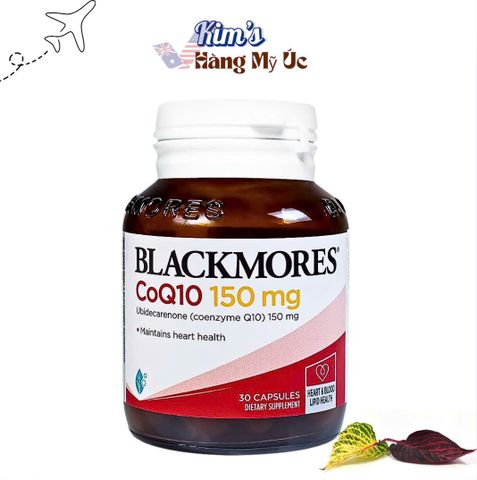 Blackmores CoQ10 150mg - Viên uống hỗ trợ sức khỏe tim mạch, tăng cường mạch máu, 30 viên nhập khẩu chính ngạch từ Úc