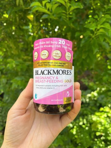 Viên uống Blackmores Pregnancy & Breast-Feeding Gold - Hỗ trợ thai kỳ khỏe mạnh và phát triển trí não (60 viên)