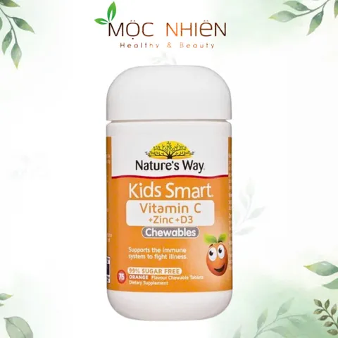 [SALE] Viên nhai Nature’s Way Kids Smart Vitamin C + Zinc + D3 - Tăng cường sức khỏe và sức đề kháng cho trẻ (75 viên) 365729