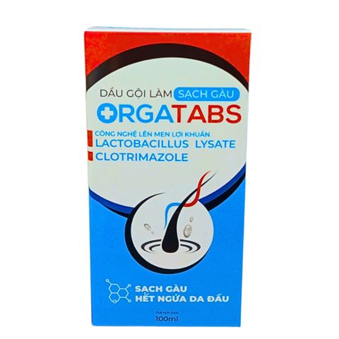 Dầu Gội Chống Gàu Orgatabs 100ml - Công Nghệ Lên Men Lợi Khuẩn Giúp Giảm Ngứa Da Đầu, Dưỡng Tóc Khỏe Mạnh