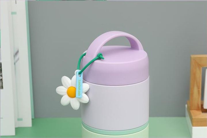 Hộp Cơm Giữ Nhiệt Inox LocknLock LHC8055VOL 2025 - Hộp Đựng Bữa Trưa Vacuum 330ml & 520ml - Màu Tím Chính Hãng