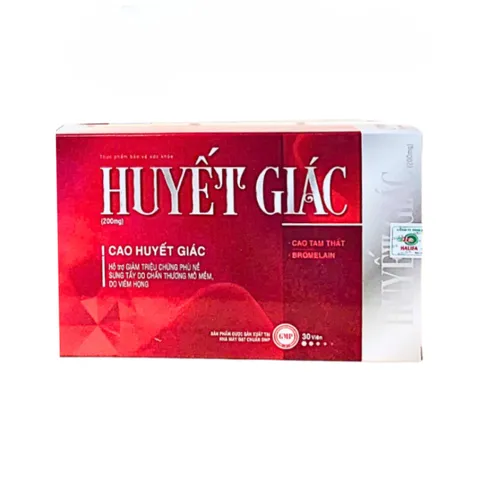 Viên Uống HUYẾT GIÁC 30 Viên - Hỗ Trợ Giảm Bầm Tím, Sưng Phù, Đau Nhức, Chấn Thương Mô Mềm, Sản Phẩm Tự Nhiên Hải Linh