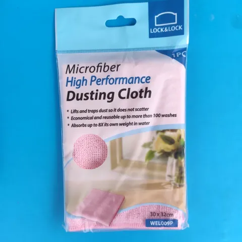 Khăn Lau Đa Năng Microfiber Lock&Lock 30x32cm Màu Hồng - Khăn Vệ Sinh Đa Năng Giặt Được, Hấp Dẫn và Tiện Lợi