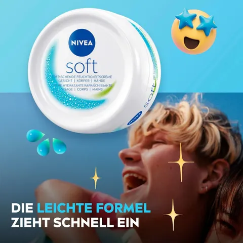 Kem Dưỡng Da Nivea Soft 50ml - Kem Dưỡng Ẩm Đa Năng Cho Mọi Loại Da, Hương Thơm Dễ Chịu, Phù Hợp Cho Mặt Và Cơ Thể