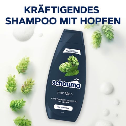 Dầu gội Schauma For Men 400ml - Chăm sóc tóc nam giới, làm sạch sâu, hương thơm tươi mát, phù hợp với mọi loại tóc.