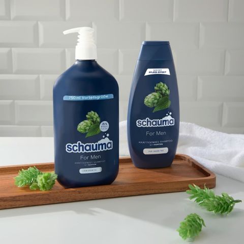 Dầu gội Schauma For Men 400ml - Chăm sóc tóc nam giới, làm sạch sâu, hương thơm tươi mát, phù hợp với mọi loại tóc.