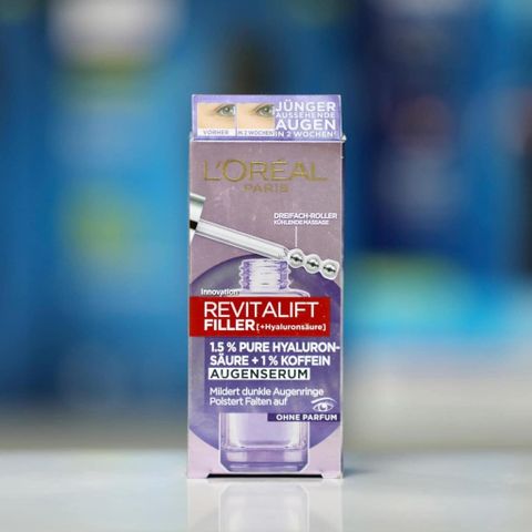 Serum Mắt Revitalift Filler Hyaluron + Caffein 20ml - Giảm Quầng Thâm, Ngăn Nếp Nhăn, Dưỡng Ẩm Da Mắt, Dụng Cụ Bôi Sáng Tạo