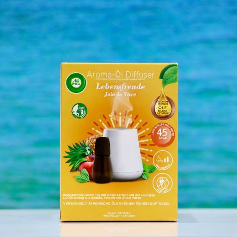 Máy Khuếch Tán Tinh Dầu Air Wick - Hương Dứa Đào Bạc Hà Tự Nhiên, Thiết Kế Sang Trọng, Sử Dụng Dễ Dàng, Thư Giãn 45 Ngày