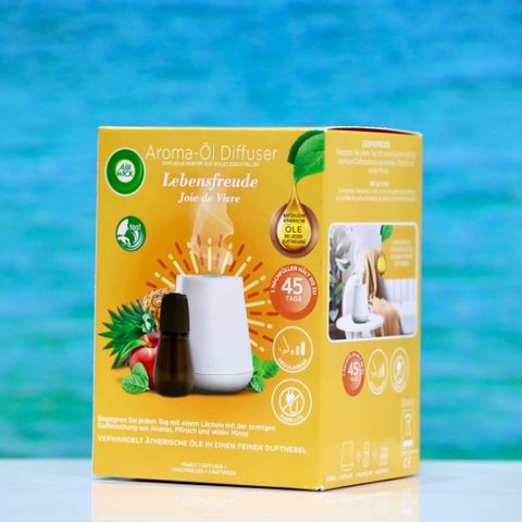 Máy Khuếch Tán Tinh Dầu Air Wick - Hương Dứa Đào Bạc Hà Tự Nhiên, Thiết Kế Sang Trọng, Sử Dụng Dễ Dàng, Thư Giãn 45 Ngày