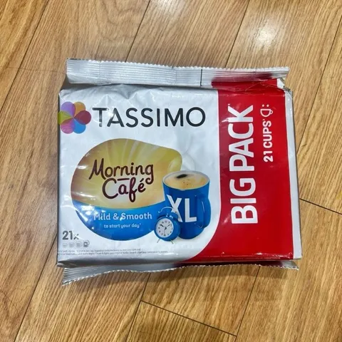 Viên Nén Cà Phê Tassimo Morning Café Mild & Smooth XL - Hương Vị Dịu Nhẹ, Dùng Cho Máy Pha TASSIMO, 21 Viên Tiện Lợi