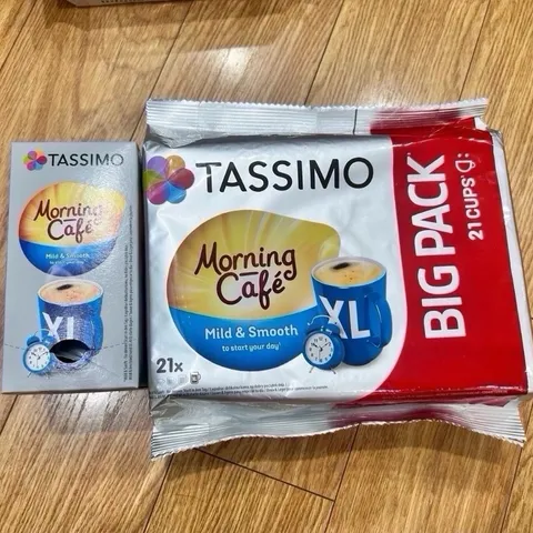 Viên Nén Cà Phê Tassimo Morning Café Mild & Smooth XL - Hương Vị Dịu Nhẹ, Dùng Cho Máy Pha TASSIMO, 21 Viên Tiện Lợi
