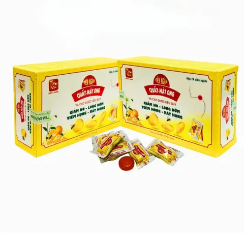 Viên Ngậm Ho Tâm Việt Quất Mật Ong - Hỗ Trợ Giảm Ho, Đau Họng, Bổ Phế - Hộp 24 Viên Chất Lượng Cao, An Toàn Cho Gia Đình