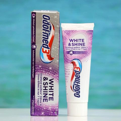 Kem Đánh Răng Odol-med3 White&Shine 75ml - Siêu Trắng, Làm Mịn và Bảo Vệ Răng, Công Nghệ Micro Gloss Pearl, Nụ Cười Tự Tin