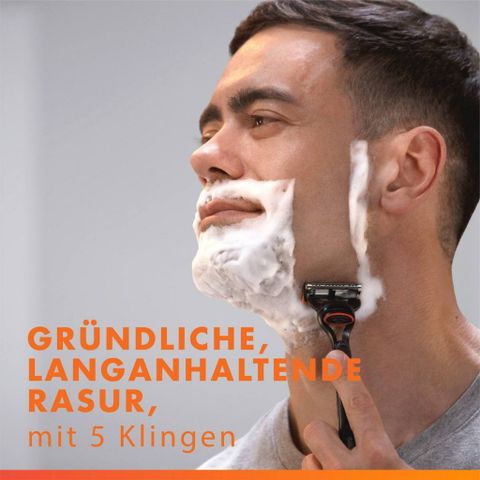 Bộ dao cạo Gillette Fusion5 Starterset – Cán cạo chống trơn kèm 4 lưỡi sắc bén cho trải nghiệm cạo mượt mà, chính xác