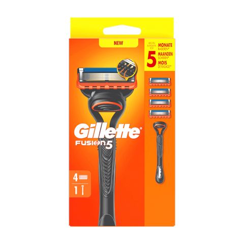 Bộ dao cạo Gillette Fusion5 Starterset – Cán cạo chống trơn kèm 4 lưỡi sắc bén cho trải nghiệm cạo mượt mà, chính xác