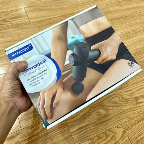 Máy Mát Xa Cầm Tay Ideenwelt – Thiết Bị Thư Giãn Cơ Bắp, 4 Đầu Massage, Tốc Độ 3.600 Vòng/Phút, Pin Sạc Tiện Lợi, Phù Hợp Người Cao Tuổi, Văn Phòng, Thể Thao