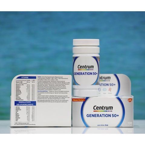 Vitamin tổng hợp cho người trên 50 tuổi Centrum Generation 50+ Hộp 100 viên [Hàng Đức]