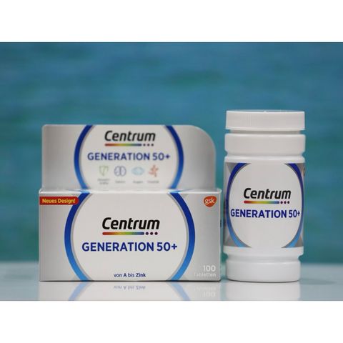 Vitamin tổng hợp cho người trên 50 tuổi Centrum Generation 50+ Hộp 100 viên [Hàng Đức]