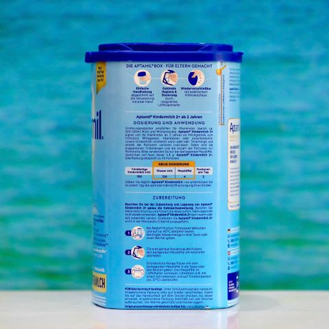 Sữa bột Aptamil Kindermilch Pronutra số 2+ 600g – Dinh dưỡng cho trẻ từ 2 tuổi, hỗ trợ phát triển toàn diện và khả năng tiêu hóa tốt.