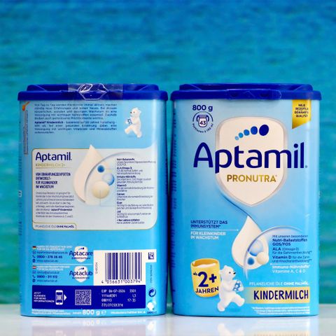 Sữa bột Aptamil Kindermilch Pronutra số 2+ 600g – Dinh dưỡng cho trẻ từ 2 tuổi, hỗ trợ phát triển toàn diện và khả năng tiêu hóa tốt.