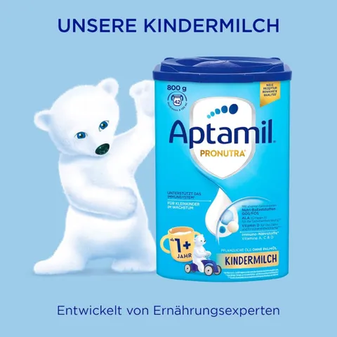 Sữa Aptamil Kindermilch Pronutra 1+ của Đức  – Dành cho trẻ từ 1 tuổi trở lên