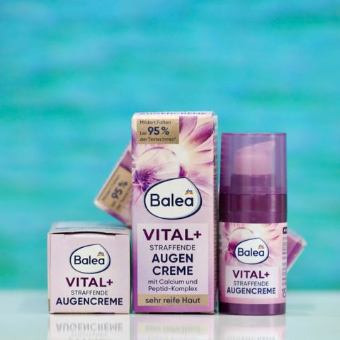 Kem Dưỡng Mắt Balea Vital+ Chống Lão Hóa 15ml - Dành Cho Da Trưởng Thành, Tăng Cường Độ Ẩm, Chống Oxy Hóa, Sản Xuất Tại Đức