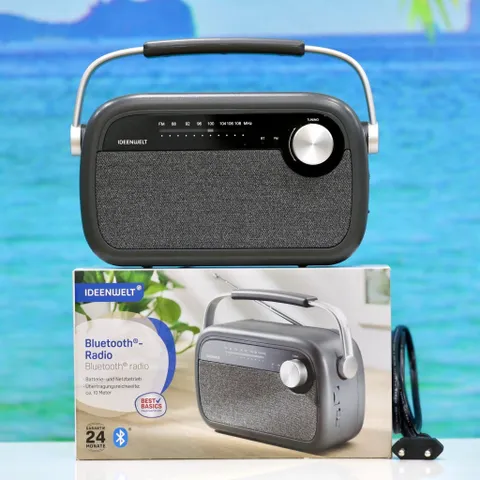 Radio Bluetooth Ideenwelt – Nghe đài FM và phát nhạc MP3, tiện dụng cho đi dã ngoại và tại nhà, Hàng Đức chất lượng cao