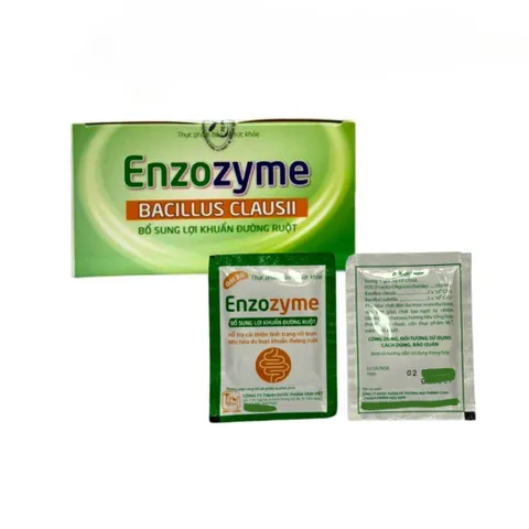 Men Vi Sinh Enzozyme Bacillus Clausii - Hỗ Trợ Tiêu Hóa, Bổ Sung Lợi Khuẩn Đường Ruột - Hộp 30 Gói Cho Trẻ và Người Lớn