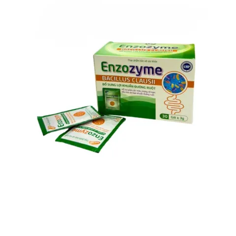 Men Vi Sinh Enzozyme Bacillus Clausii - Hỗ Trợ Tiêu Hóa, Bổ Sung Lợi Khuẩn Đường Ruột - Hộp 30 Gói Cho Trẻ và Người Lớn