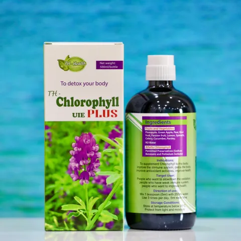 Nước Diệp Lục TH-Chlorophyll UIE PLUS 500ml - Giải Pháp Thanh Lọc Tự Nhiên, Hỗ Trợ Tiêu Hóa và Cải Thiện Sức Khỏe