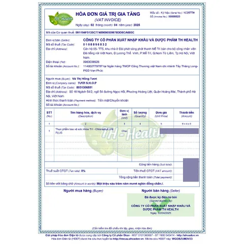 Nước Diệp Lục TH-Chlorophyll UIE PLUS 500ml - Giải Pháp Thanh Lọc Tự Nhiên, Hỗ Trợ Tiêu Hóa và Cải Thiện Sức Khỏe