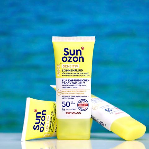 Kem Chống Nắng Sun Ozon Sensitiv SPF 50 - Dưỡng Ẩm An Toàn Cho Da Nhạy Cảm, Không Hương Liệu - 50ml Đức