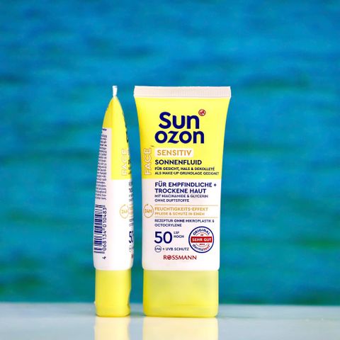 Kem Chống Nắng Sun Ozon Sensitiv SPF 50 - Dưỡng Ẩm An Toàn Cho Da Nhạy Cảm, Không Hương Liệu - 50ml Đức