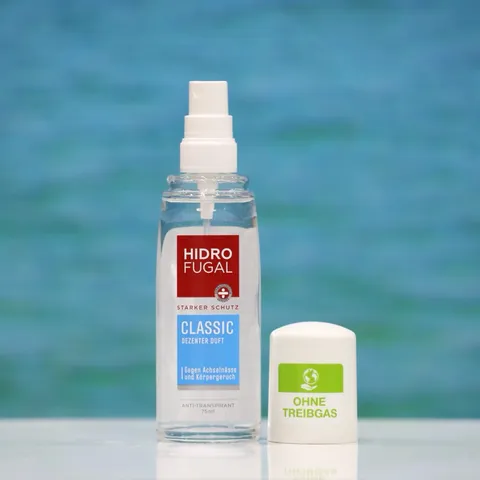 Xịt khử mùi cơ thể Hidro Fugal 75ml - Không mùi, an toàn, phù hợp với nước hoa, được bác sĩ khuyên dùng tại Đức